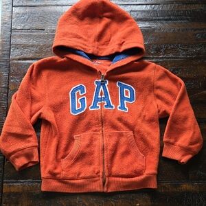 GAP Kids Orange Hoodie with Blue Accents Size 5T